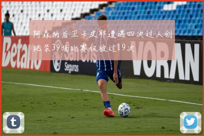 阿森纳后卫卡皮耶遭遇四次过人创纪录39场比赛仅被过19次